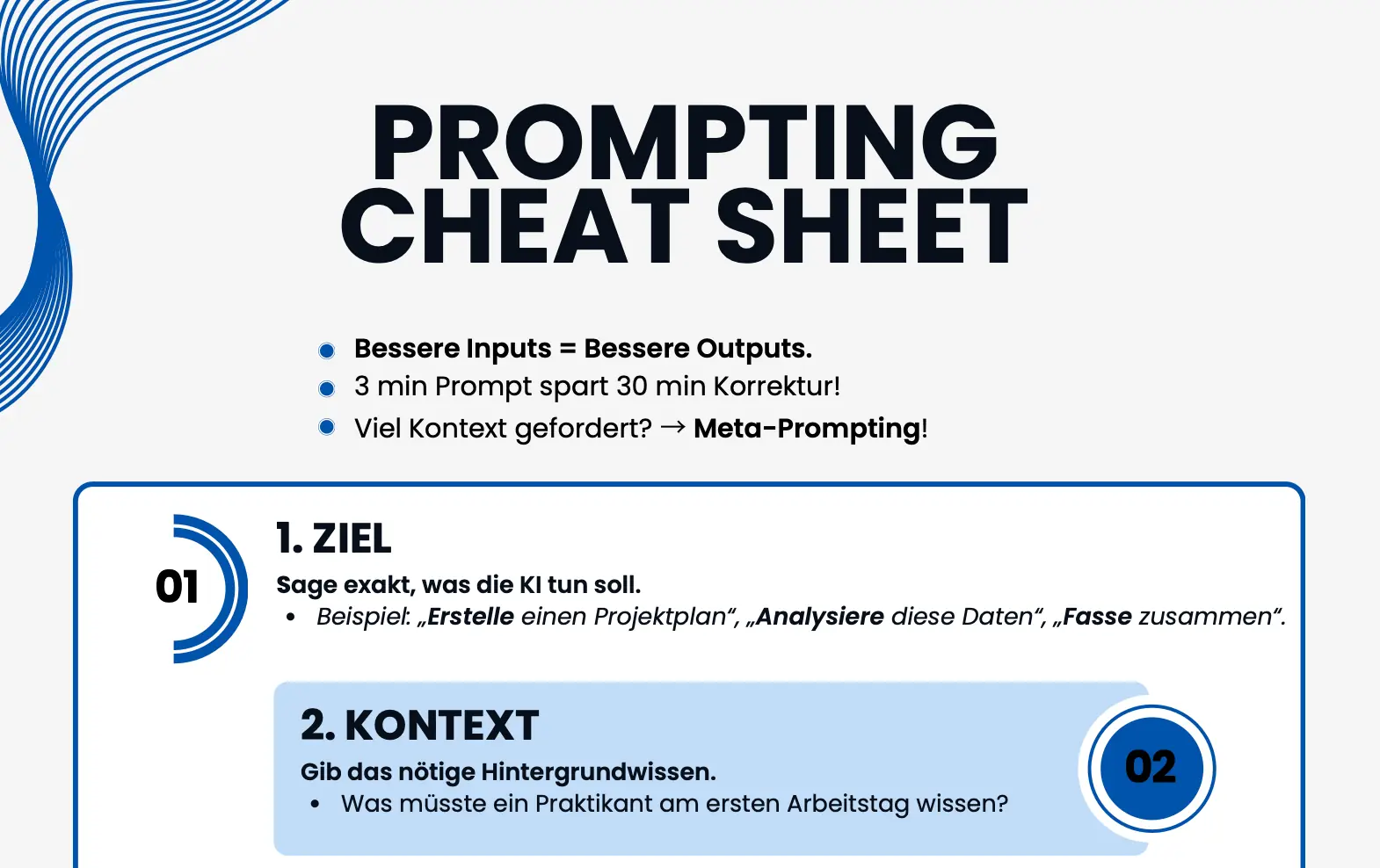 KI-Kompass Prompting Cheat Sheet als PDF