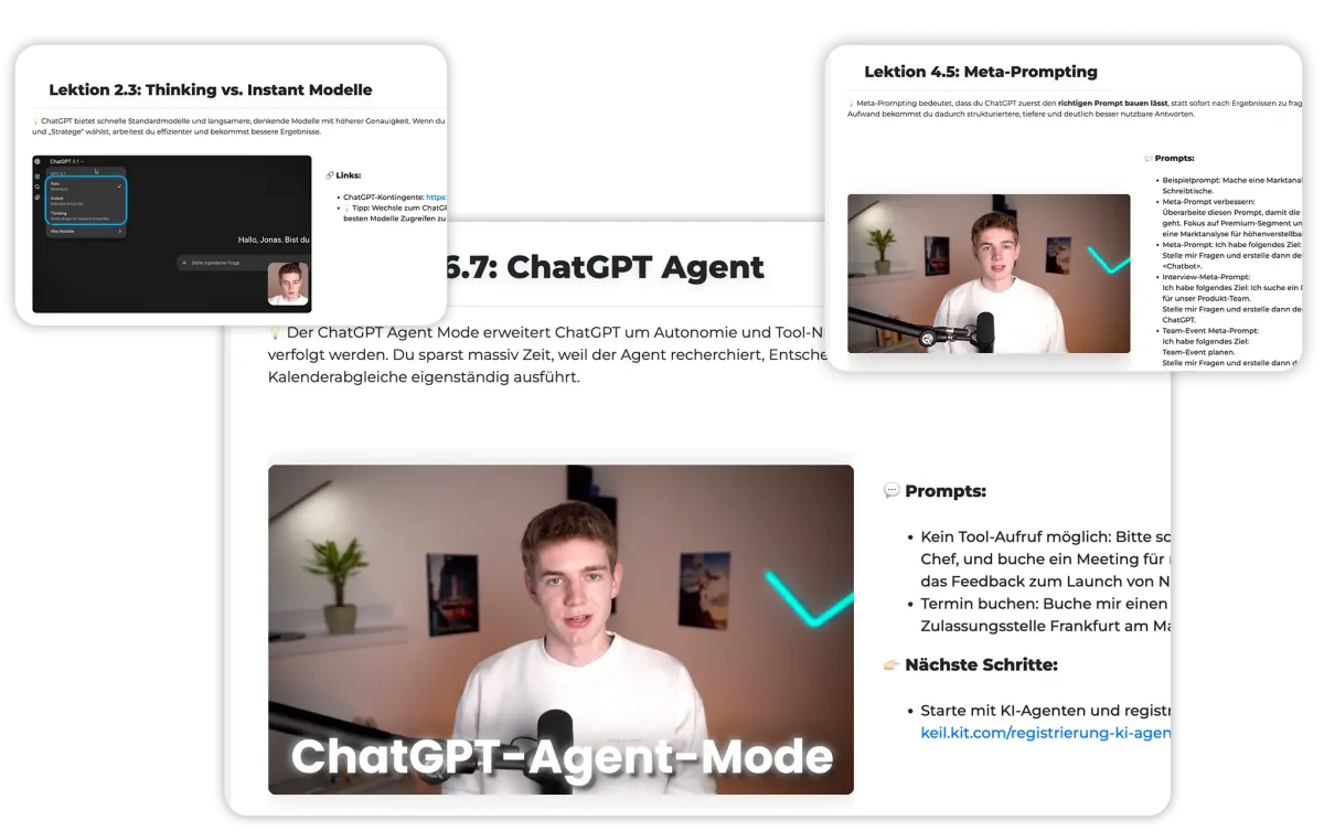 Fortgeschrittene KI-Techniken wie CustomGPTs und Agent Mode
